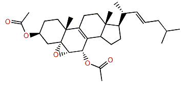 5a,6a-Epoxycholesta-8,22-dien-3b,7a-diol diacetate